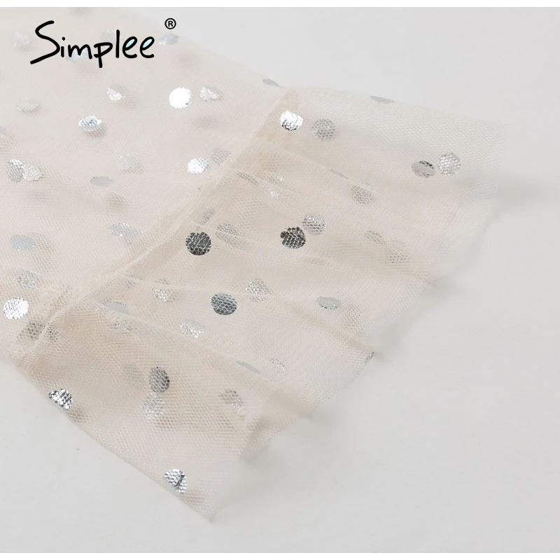 Simplee Открытое вечернее платье для женщин, в горошек, с оборками, высокая талия, мини-платье, весна-лето, женское платье размера плюс, vestidos