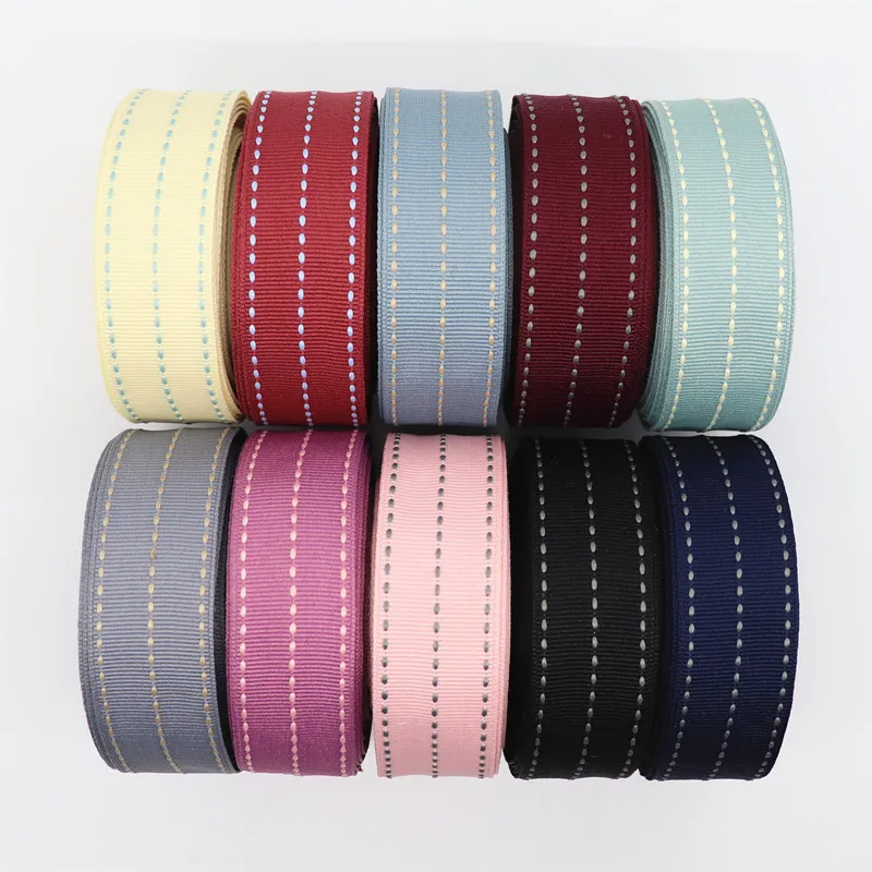 

50 Yards Stitch Ribbons 9MM/25MM/38MM Three Row Jump Point Ribbon For Hair Bows DIY Crafts Handmade Accessories Y19072202