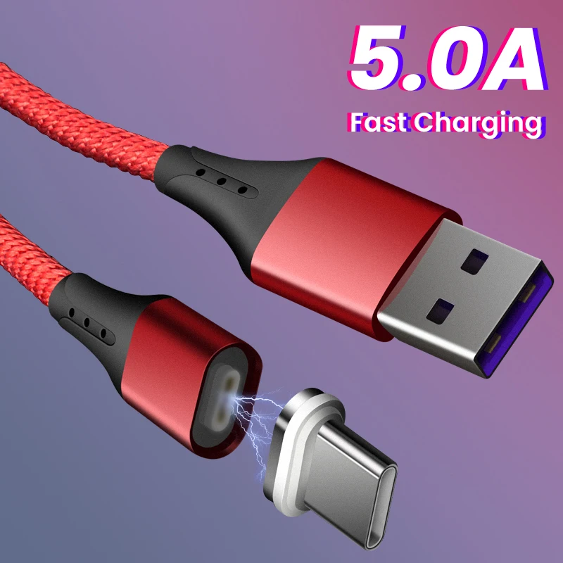5А 1 м type C микро USB кабель передачи данных Магнитный кабель для зарядки для Iphone 11pro samsung Xiaomi redmi huawei зарядное устройство Шнур для мобильного телефона