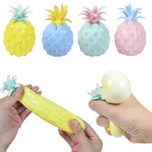 Jouets à presser en forme d'ananas, fruits Squishy Fidget Toys, lente montée, extensible, guérison, Stress, main Fidget, cadeau
