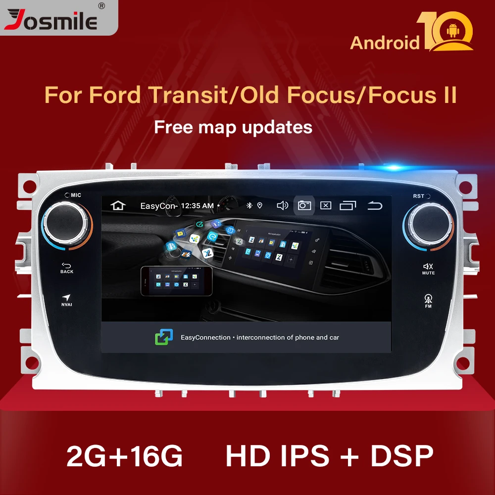 Автомагнитола для Ford Focus 2 3 mk2 Kuga Mondeo 4 Fiesta Transit Connect MAX din Android 10 мультимедиа GPS
