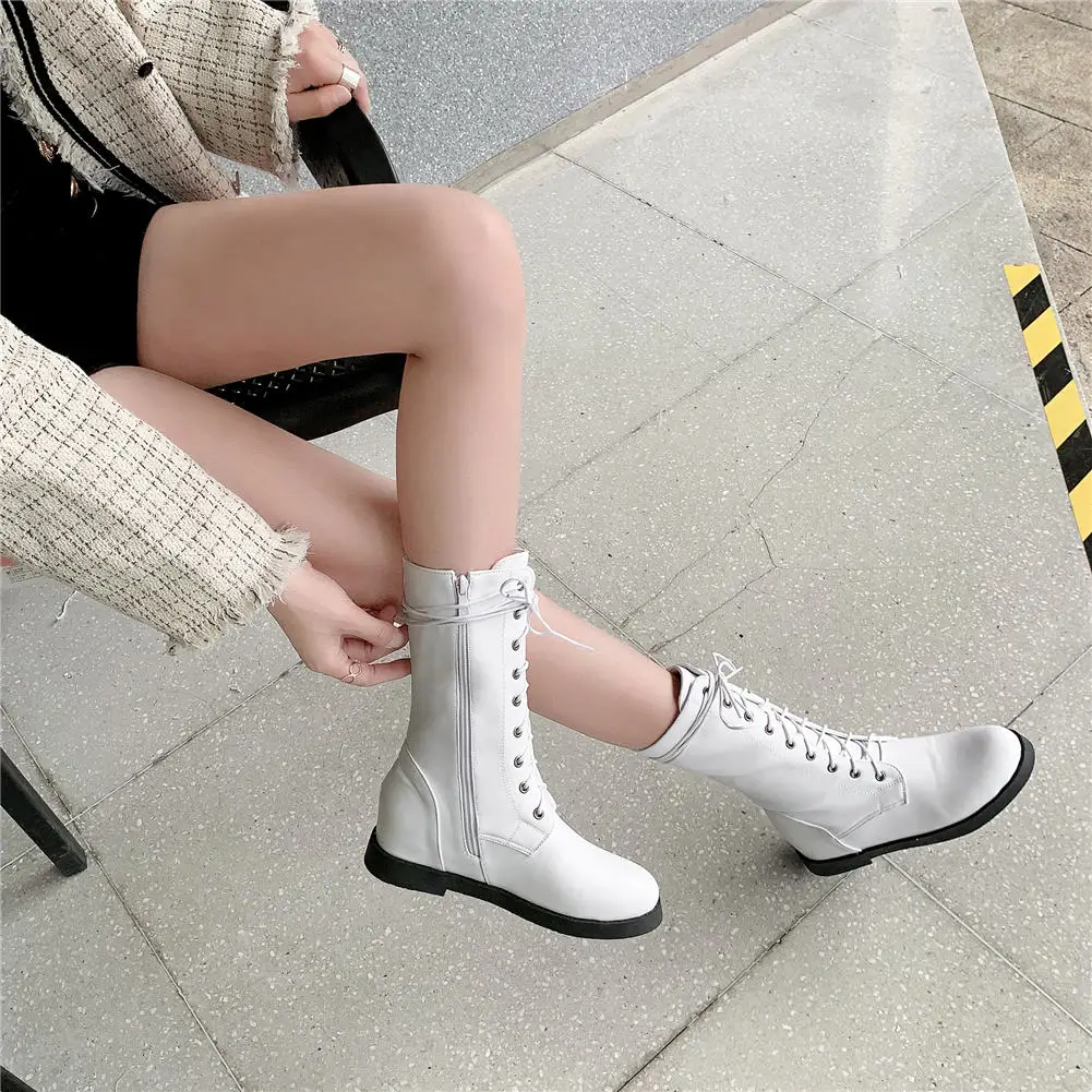 dropship big size 43 autumn winter leisure Woman Shoes boots Women Shoes Shoelaces Boots Martin female