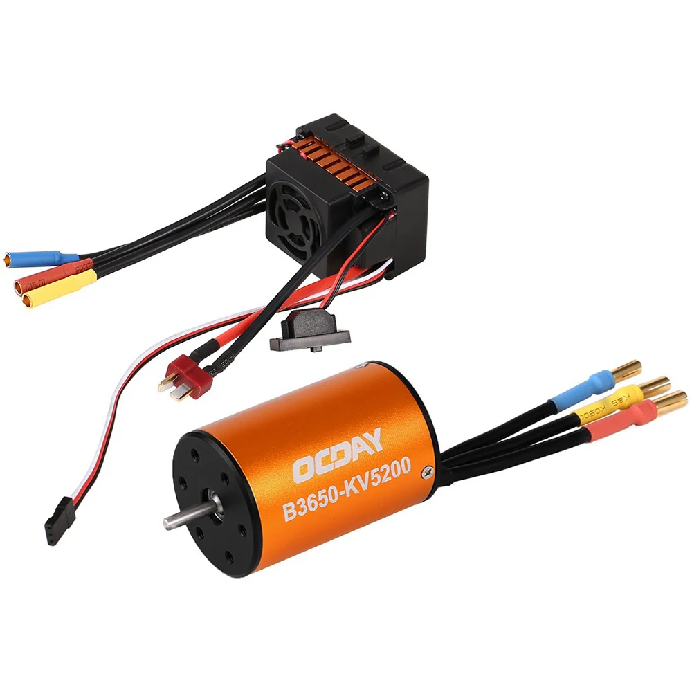 

B3650 5200KV 3900KV 4P Sensorless RC Brushless Motor Brushless 60A ESC RC Car Motor Controller for RC Car 1/10 Crawler Model