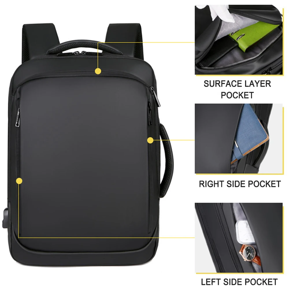 Рюкзак для ноутбука с защитой от кражи мужской рюкзак USB зарядкой и 15 6 дюйма