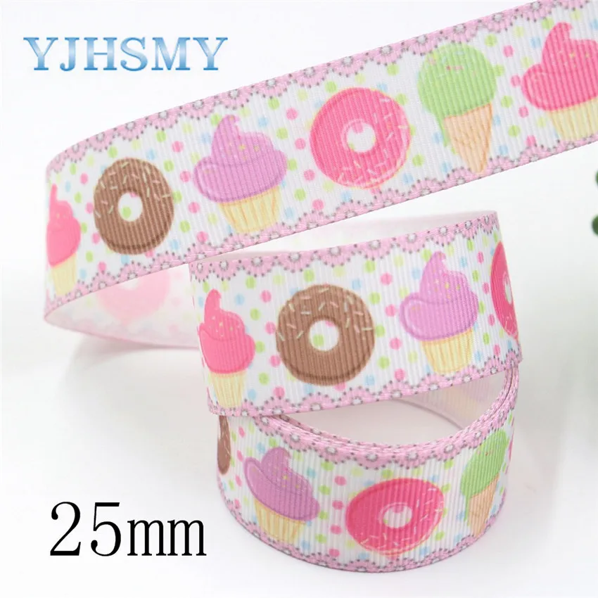 YJHSMY, I-191007-2382, 25/38 мм 10 ярдов торт grosgrain ленты, Свадебная вечеринка, на низком каблуке, с декоративным бантом кепки DIY аксессуары украшения материал - Color: I-191007-2384