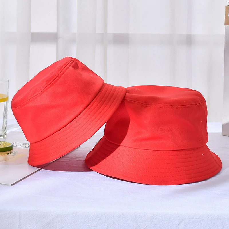 Harajuku мужская шляпа-Панама/Женская K Pop Jung Kook V Bob уличная пляжная шляпа от солнца черная белая желтая модная Рыбацкая шляпа для рыбалки - Цвет: Красный
