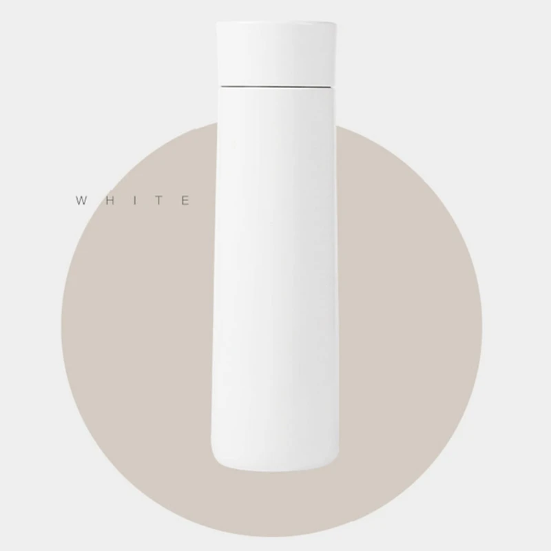 Healthy Smart Vacuum Insulation Bottle With Water Drinking Reminder Led Temperature Press Screen Thermos Cup 380Ml Thermal Flask