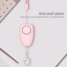 LLavero de defensa Personal de 120dB, alarma de Seguridad con sonido fuerte, silbato anti-rape