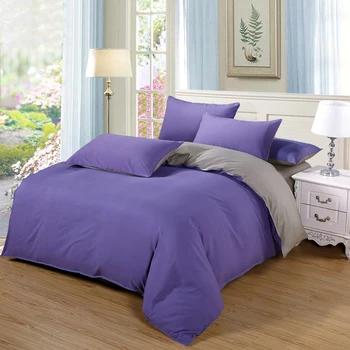 

Classic Simple Bedding Set 7 Size Grey Blue Pink Solid Bed Linen 4pcs/set Duvet Cover Sets Bed Sheet Ab Side Home Textile 2019