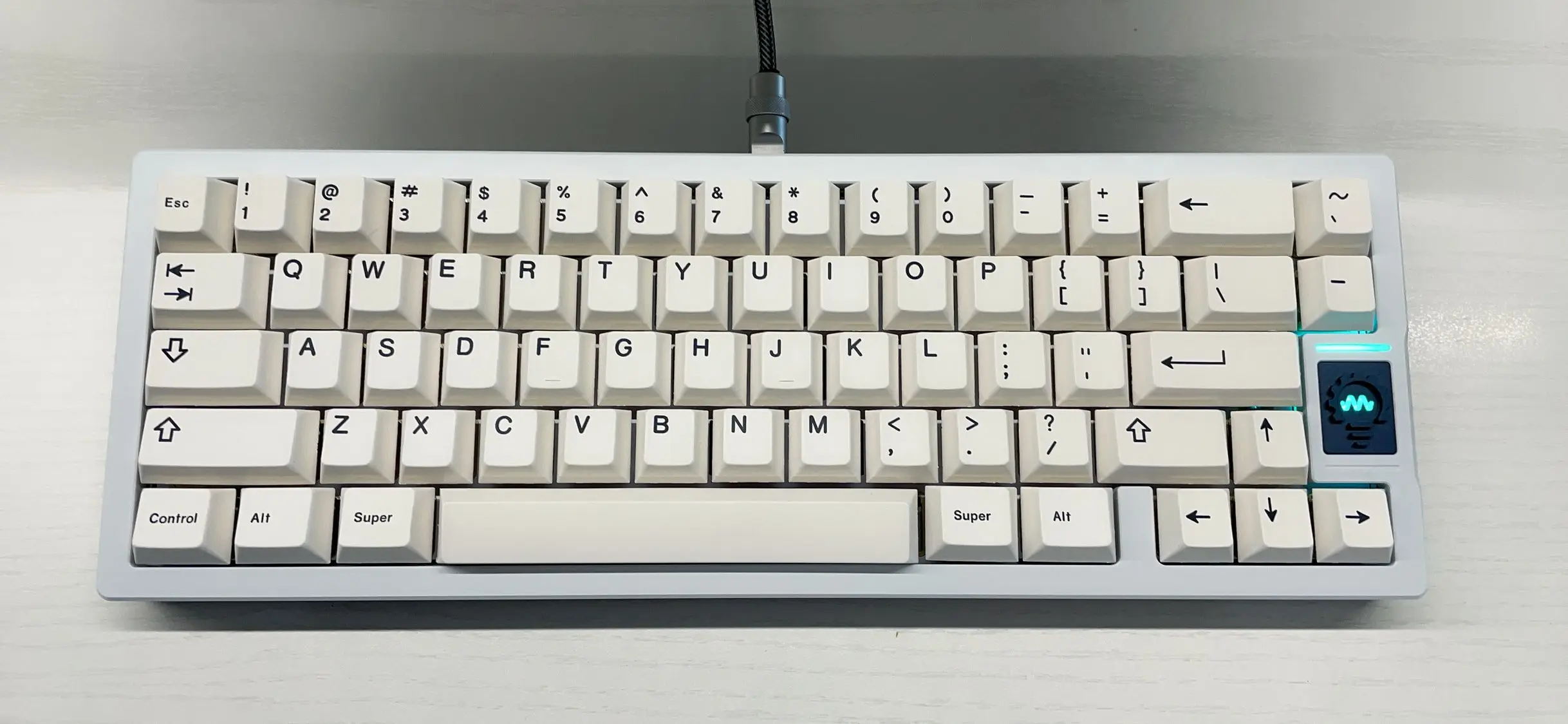 Geekark Arco r2 Pbt Simples Branco Keycaps Novo Molde Sublimação Keycap Cherry Perfil Teclado Mecânico - Imagem 5