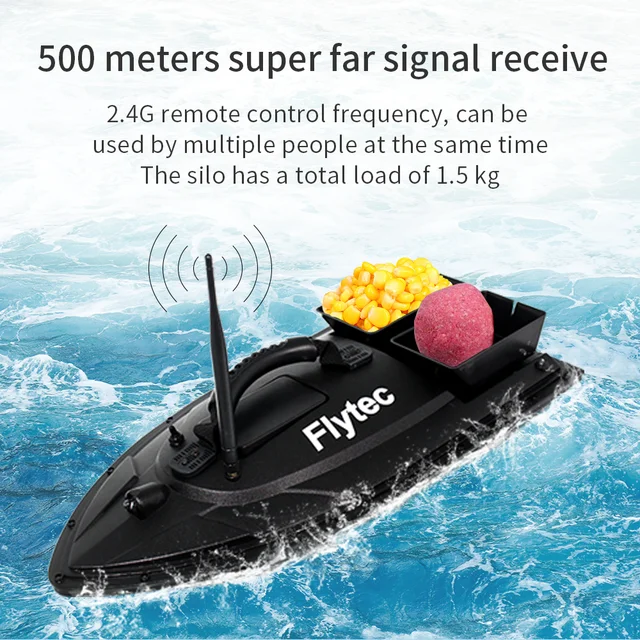 Flytec 2011-5 Bait Boat Fish Finder 1.5kg Loading 500m Remote Control Fishing RC Boat Professional Fisch Boat Speedboat 5