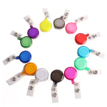 

20pcs Retractable ID Badge Reel Badge Holder Reel Clip on Card Holders with Clip (Random Color)