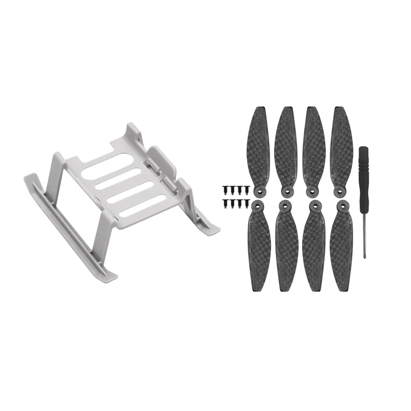 Buy Carbon Fiber Foldable Quick Release Propeller CW CCW Props+Raise the Tripod for DJI MAVIC Mini RC Drone Quadcopter