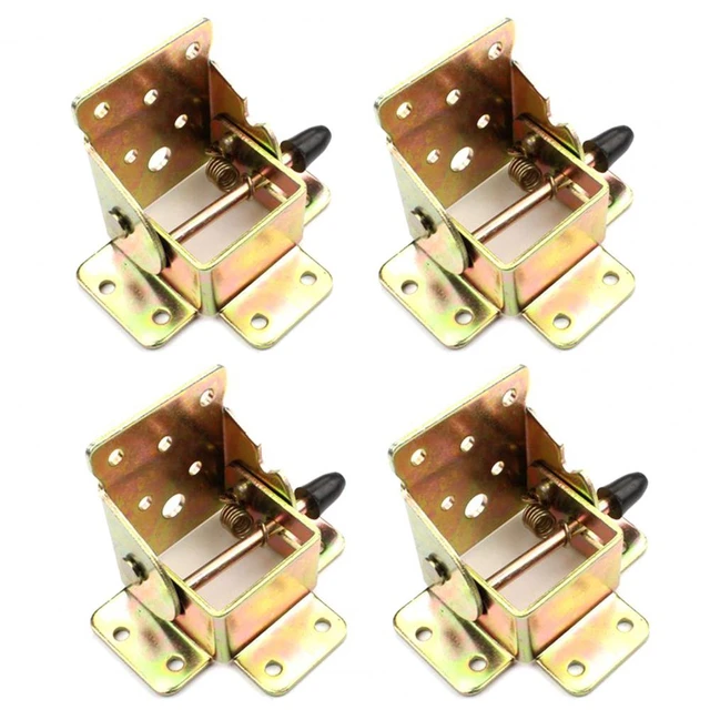 90 Degree Self-Lock Foldable Hinges Stable Self-locking Hinge Home Hardware  4Pcs Folding Hinge Table Leg Brackets - AliExpress