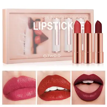

O.TWO.O 3 Colors Velvet Matte Mist Moisturizing Non Sticky Lipstick Lip Cosmetic Matte Velvet Effect Non Sticky Lip Cosmetic