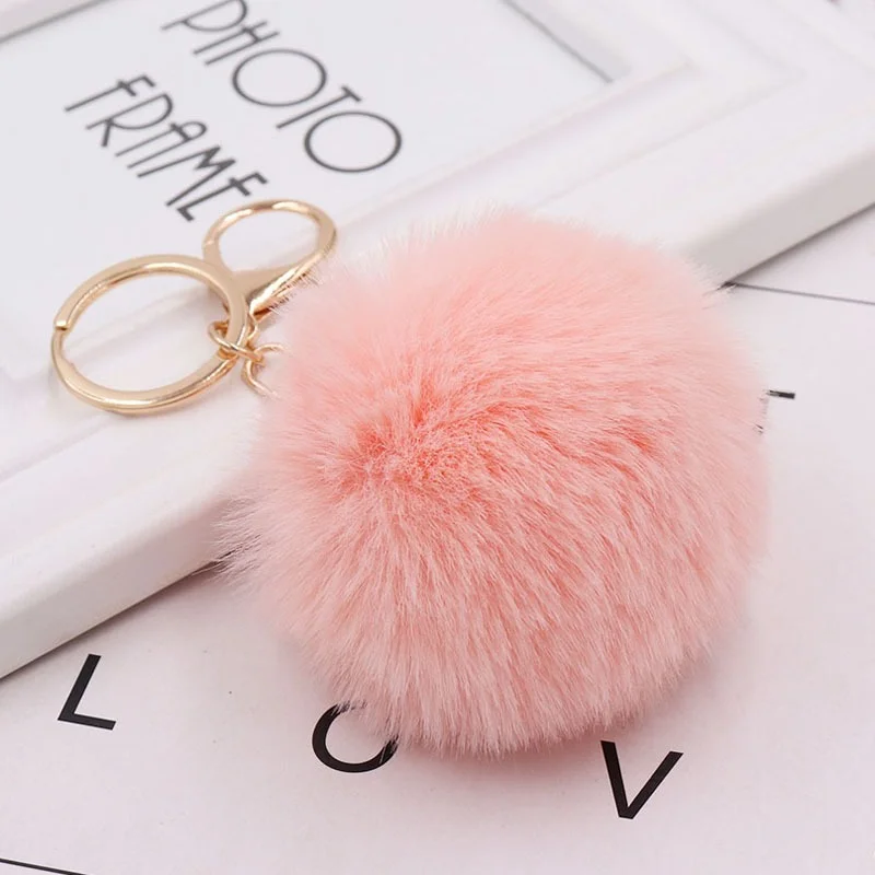 창의력 부티크 키 체인 얼음 실크 술 진짜 렉스 토끼 Furball 배낭 펜던트, 심플한 장난감 가방 장식 휴일 선물