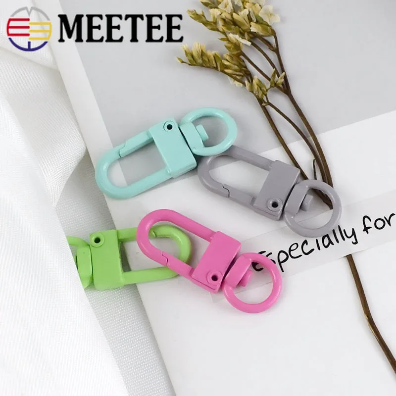 Meetee 10/20 штук 34*13 мм металлическая пружина поворотное кольцо пряжки ремня сумки цепочка для крепления на Скрепка-крючок, сделай сам, ювелирное изделие аксессуары для рукоделия