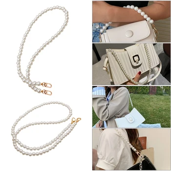 

60/110cm Pearl Bag Chain Handle Strap DIY Shoulder Women Handbag Replacement Buckle Belt Bag Accessories