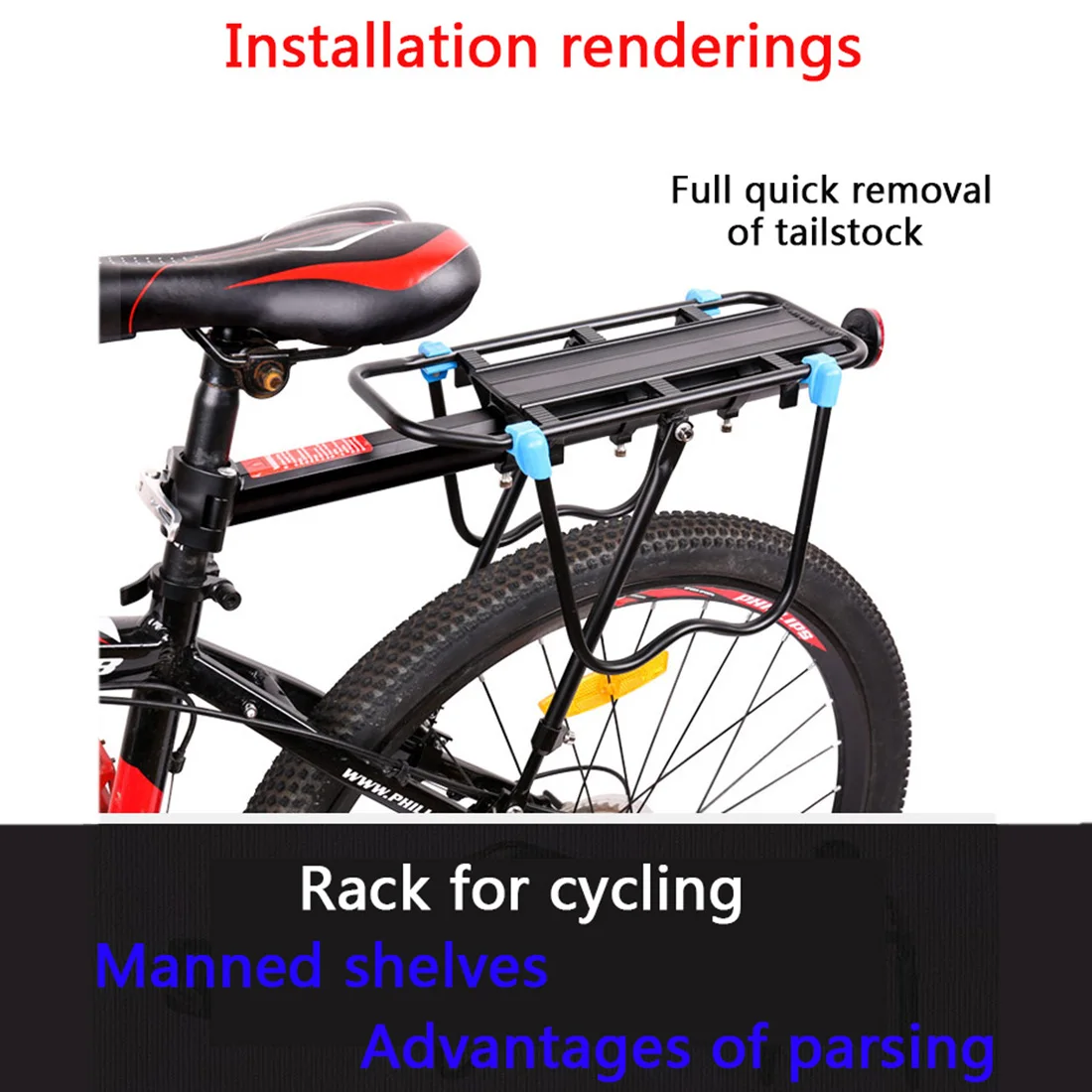 Flash Deal CITYWAY Bike Rear Shelf Bike Rack Luggage Rear Carrier Trunk For MTB Bicycle - Square Shape Feet Support 4 Flash Deal CITYWAY Bike Rear Shelf Bike Rack Luggage Rear Carrier Trunk For MTB Bicycle - Square Shape Feet Support 4