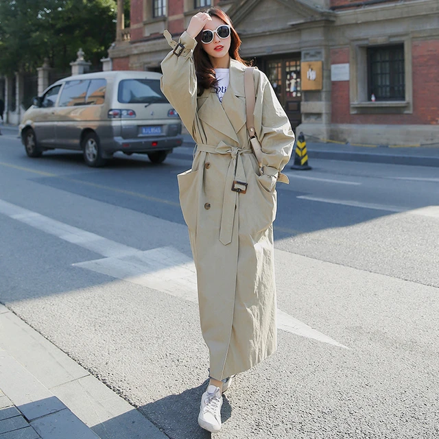 new arrival women fashion holiday comfortable loose trench coat