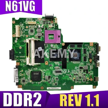 

SAMXINNO N61VG Mianboard 1GB N10P-GV2-C1 PM45 DDR2 For Asus N61V N61VG Laptop Motherboard REV 1.1 N61VG motherboard 100% Tested