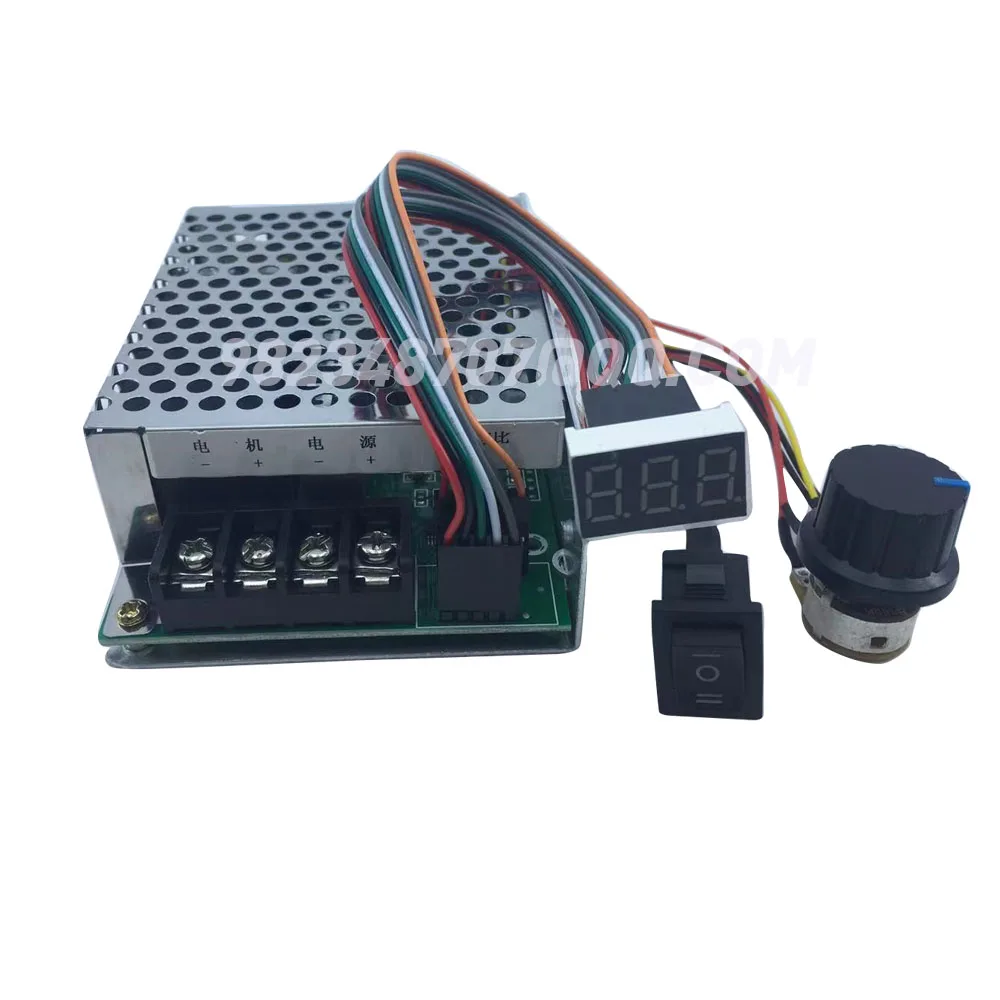 

DC motor speed controller 40A two-way forward rotation and reverse rotation with digital display scale tachometer