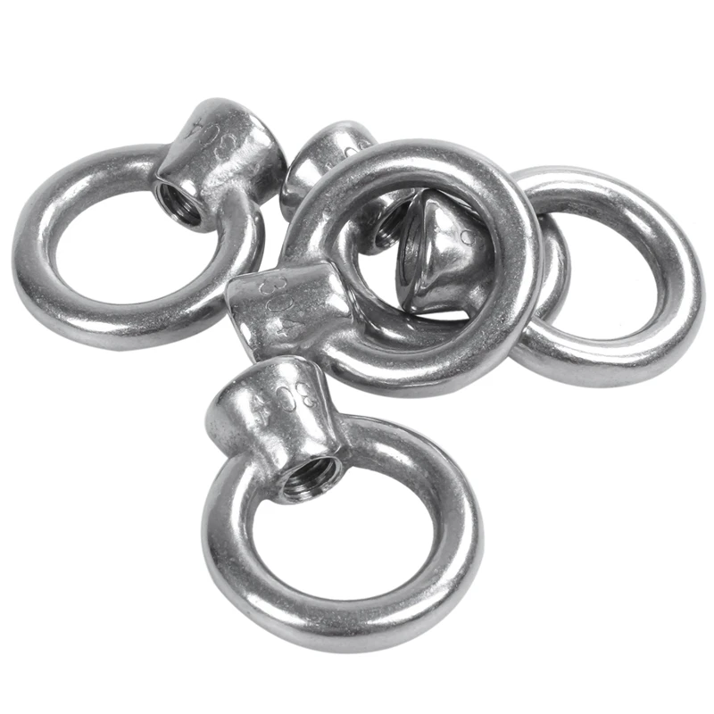 5 Pcs M6/6mm 304 Stainless Steel Lifting Eye Bolt Nut Silver | Обустройство дома