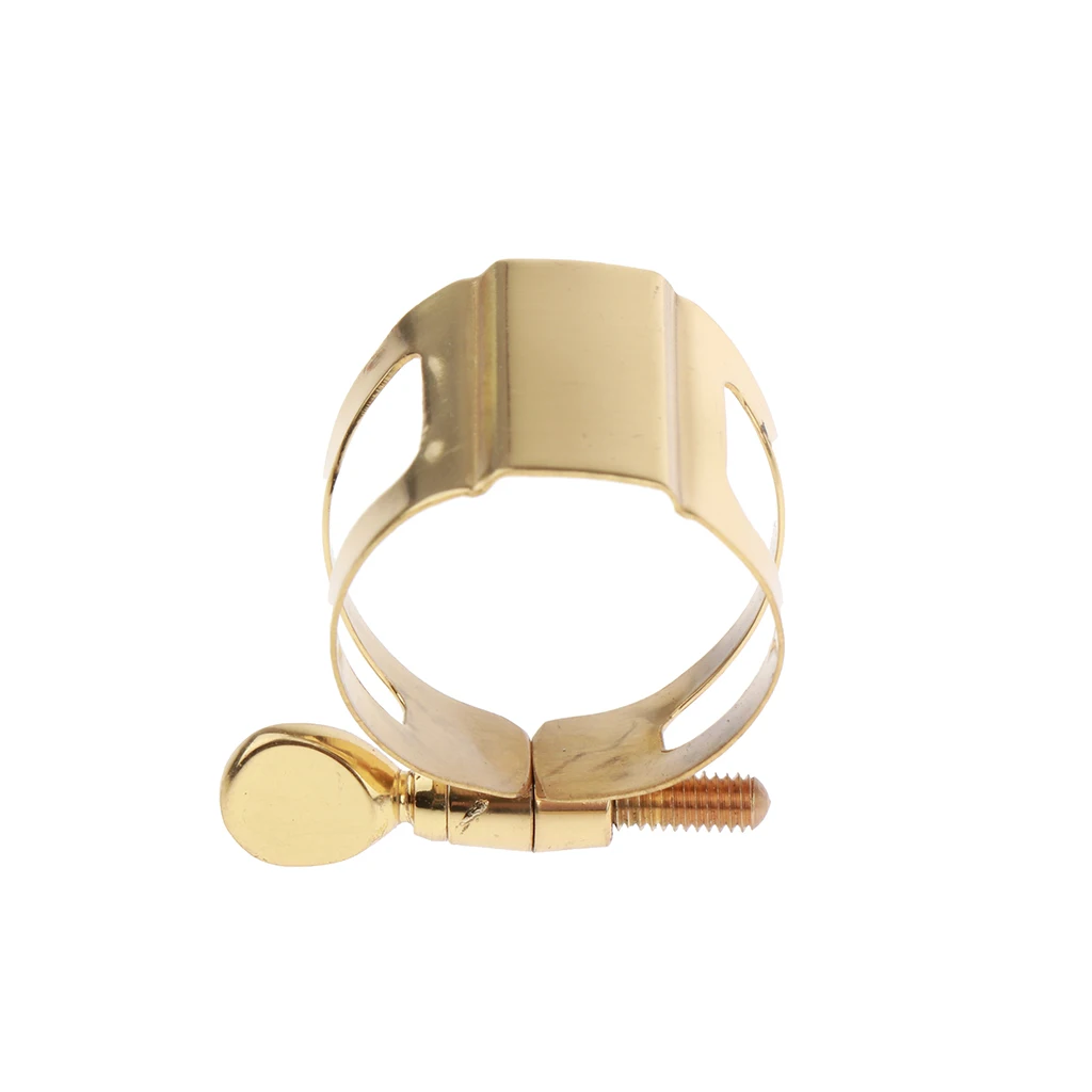 

Brass Sax Mouthpiece Ligature Clip Single Tightening Screw for Alto Saxophone Fasten Reed Mouthpiece