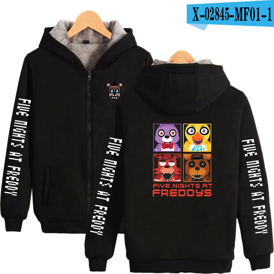 Толстовки Five Nights at Freddy толстовки с капюшоном на молнии с объемным рисунком и длинными рукавами модные повседневные теплые толстовки с капюшоном Five Nights at Freddy - Цвет: MF0101