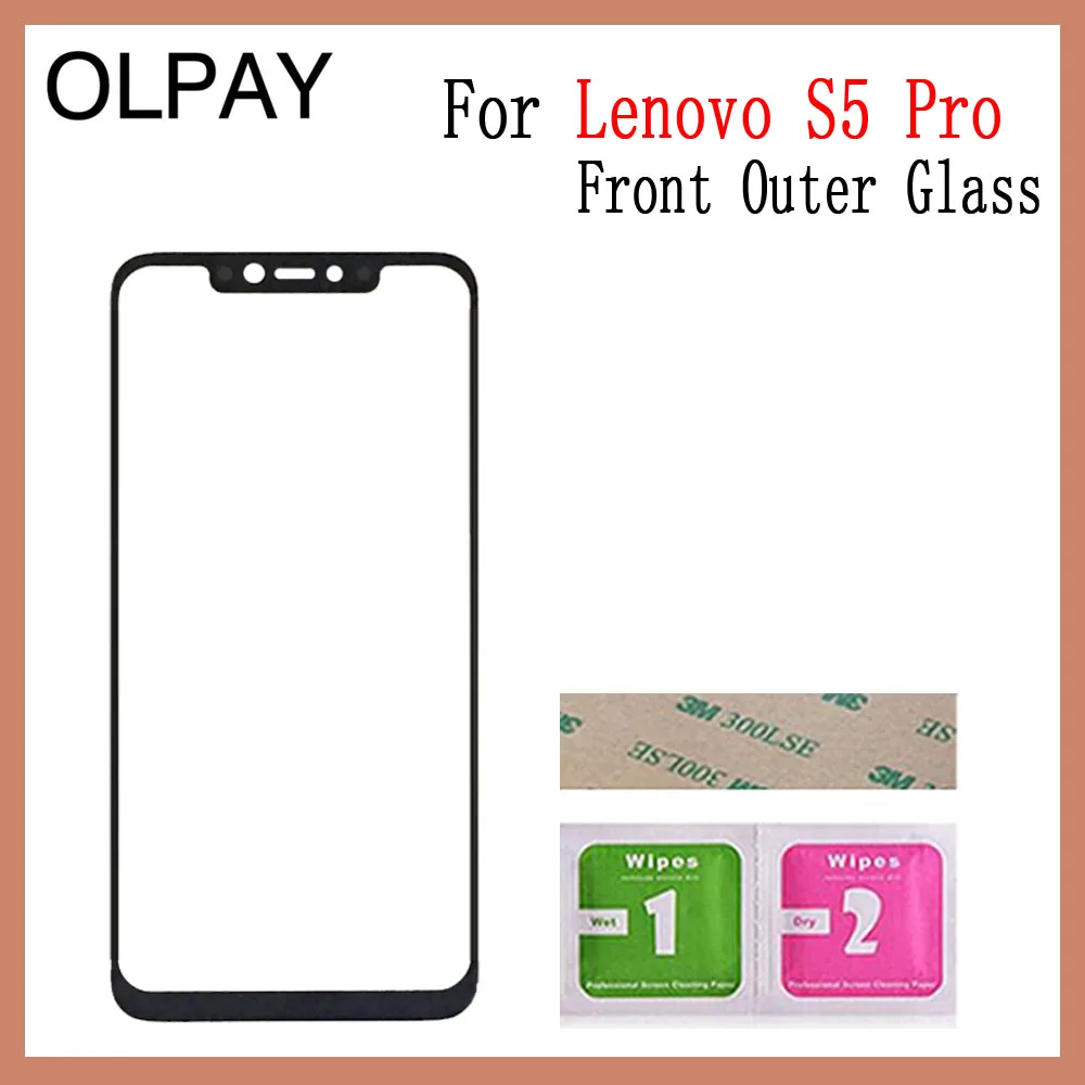 OLPAY Для lenovo K5 Pro S5 Pro GT Z6 Pro Сенсорная панель передняя внешняя стеклянная линза сенсорный экран без ЖК-дигитайзера