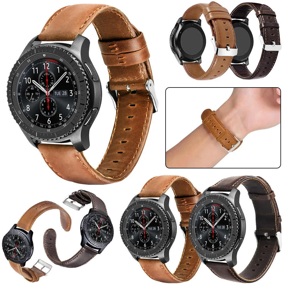Быстроразъемный высококачественный ремешок для часов Garmin Active S кожаный Универсальный 18 мм 23 мм ремешок для часов для huawei Watch 1st Band