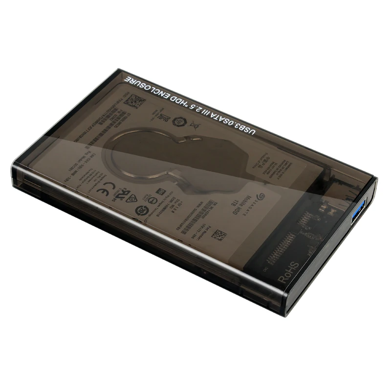 Qиндийский 2,5 HDD чехол SATA к USB 3,0 адаптер внешний жесткий диск Корпус для SSD диск коробка-чехол на HDD HD 2,5 SSD чехол SATA к USB