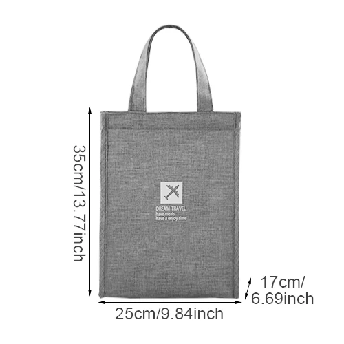 Gray L Lunch Bag Hifuar Сумка-переноска для ланча термальная еда свежий Bento чехол офисный напиток для пикника холодная изоляция Органайзер сумка аксессуары Поставка - Цвет: Gray L Lunch Bag