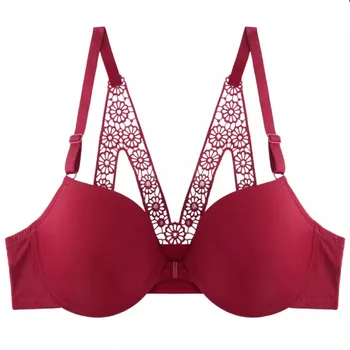 

2020 Fashion New Fashion Sexy Front Buckle Beauty Back Bra Simple Gathering Small Chest Girl Ladies Underwear Push Up Lingerie