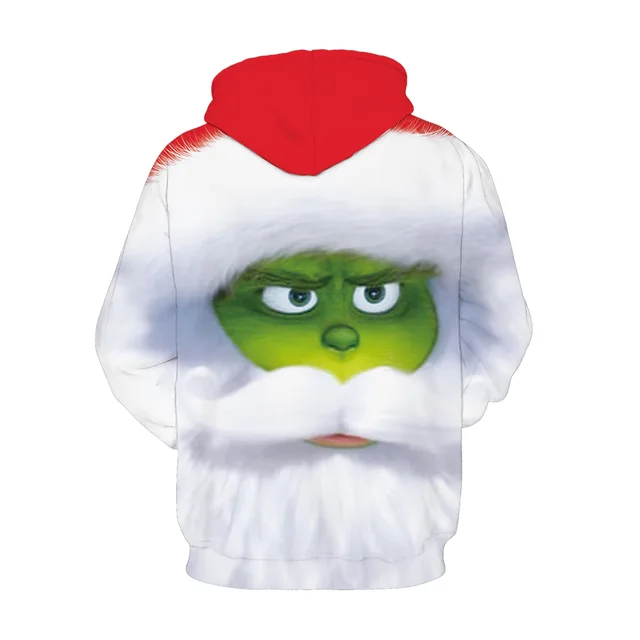 3d Anime Hoodie Green Grinch Men's Pullover Jacket Winter Casual Fashion Sweatshirt Cartoon Oversized Hoodie Street Men Clothing 8
