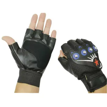 

Men's Faux Leather Half Finger Gloves Sports Fitness Outdoor Wear-resistant Non-slip Gloves