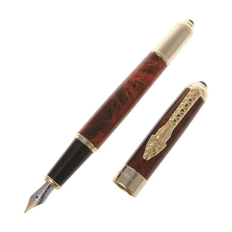 Красный Jinhao 1000-A модный перьевая ручка бизнес-студенческий средний тонкий перьевая ручка для каллиграфии офисный инструмент D08B - Цвет: Красный