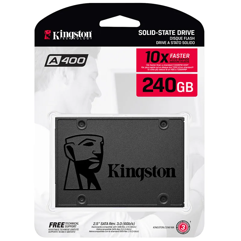 Kingston SATA3 SSD A400 240 ГБ 480 ГБ внутренний жесткий диск SSD 240 ГБ SATAIII 2,5 дюйма TLC для ПК ноутбука компьютера|Внутренние твердотельные накопители|   | АлиЭкспресс