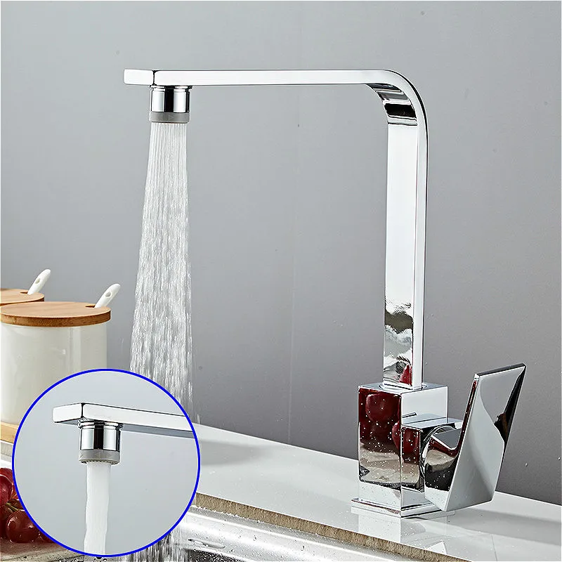 kitchen faucet 360 rotate black mixer faucet 01