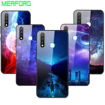 Перейти на Алиэкспресс и купить Чехол для Vivo Y19 из закаленного стекла с изображением планеты космос, чехол для VIVO Y5S U3 Y19 2019, чехол для VIVO Y19 VivoY19
