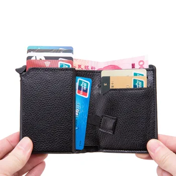 

Fashion Credit Card Holder Metal Fashion Men Women RFID ID Card Case Wallet Aluminum Alloy Bank Business Card Pocket Wallets