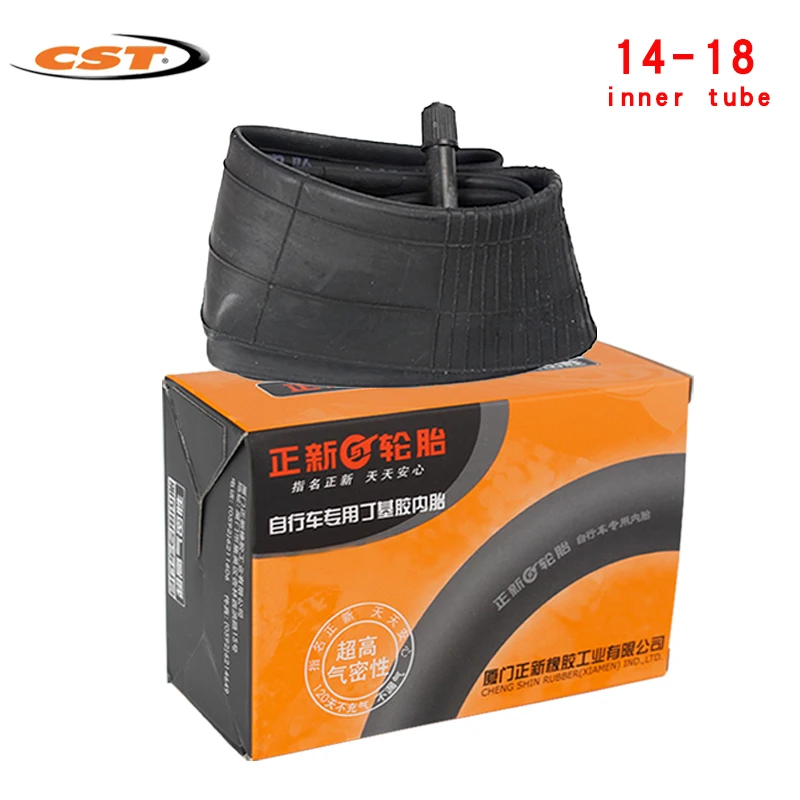 CST-Foldable Bicycle Tire Mountain Bike Tube MTB Parts 14 " ,16", 18 ", 1.35", 1.75 ", 1.95, 2.125,BMX Cycling AV, FV Inner Tube