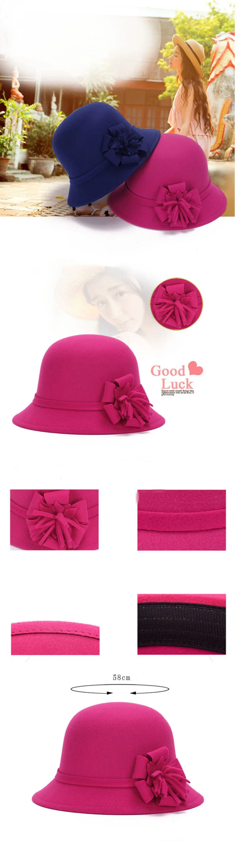 SILOQIN новая осенне-зимняя женская мода Fedoras модное цветочное украшение Sombreros элегантная винтажная Панама Дамская брендовая шапка