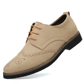 

Classic Fashion Men Dress Shoes Male Faux Suede Leather Office Business Party Wedding Shoes Mens Flats Oxfords Formal Shoes