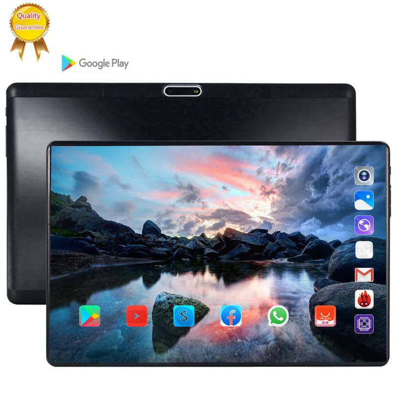 

2.5D Tempered Screen Tablet 10.1 inch Android 9.0 Octa Core 6GB RAM 128GB ROM 3G LTE 1280*800 IPS 5.0MP SIM Card ips tablet