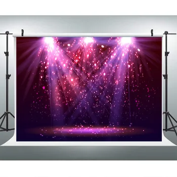 

Lighting Stage Spotlight Photo Backdrop Concert Live Plateform Banner Superstar Play Music Shower Decor Photo Studio Background