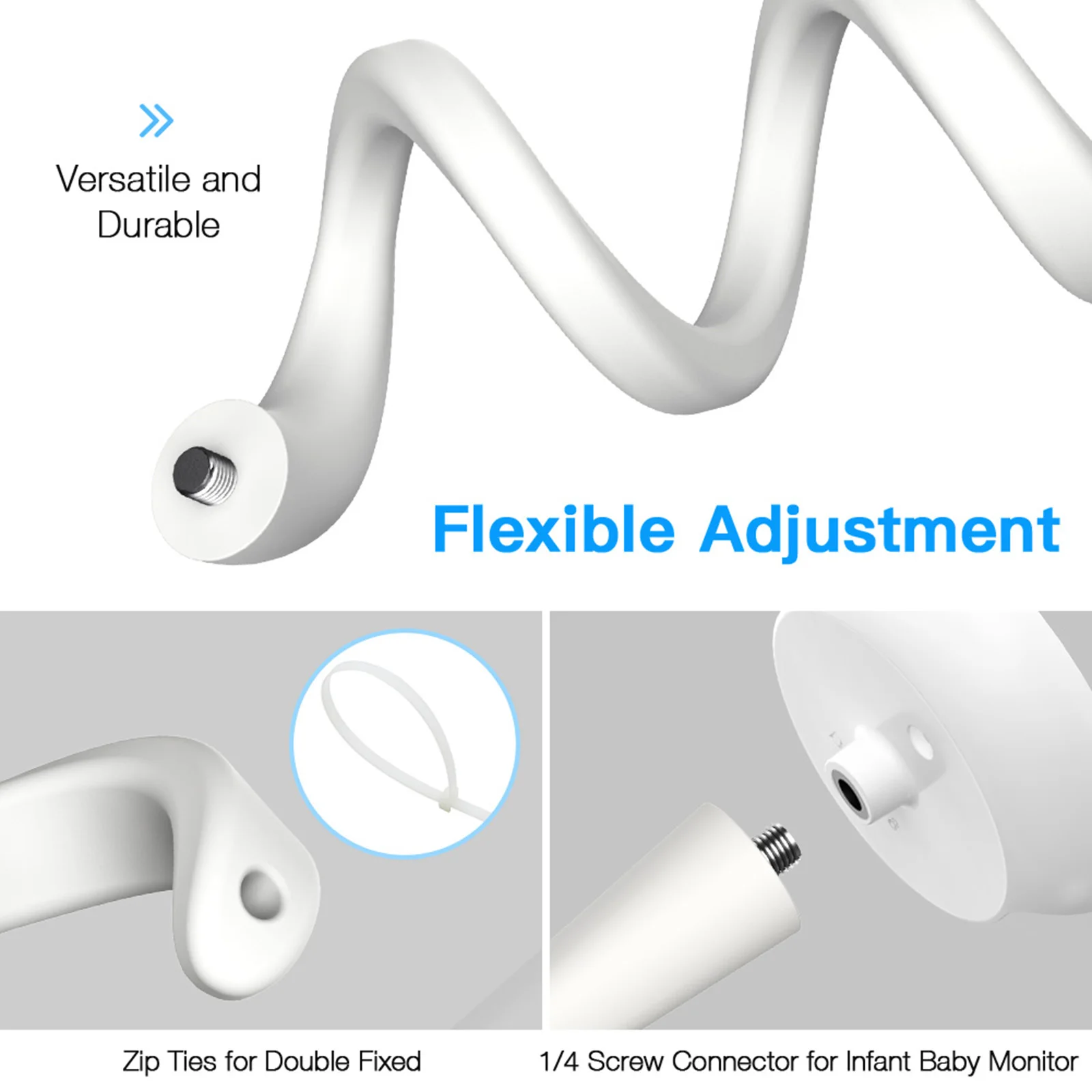DF-1078+DF-3033 Baby Monitor Mount Bracket for VAVA Baby Monitor 720P Cradle Mount Holder Without Tools