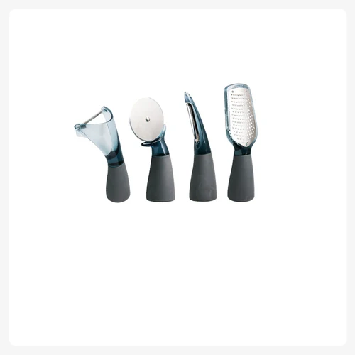 4PCS 4 шт. TPR нож для фруктов из нержавеющей стали Картофельная терка для сыра плоская терка для взбивания нож для пиццы кухонный инструмент для овощей - Цвет: 4PCS