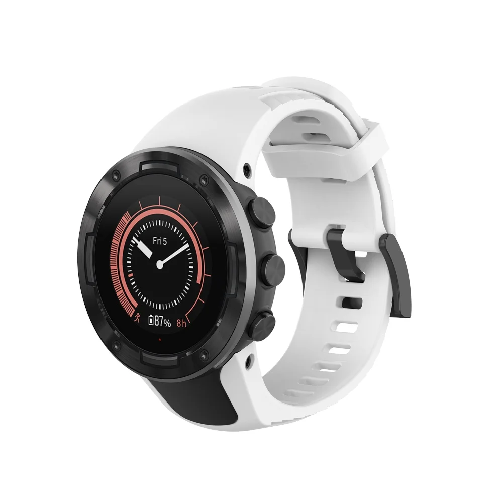 22,5 мм дышащий Силикон Спортивный ремешок резиновые ремешки для Suunto 5