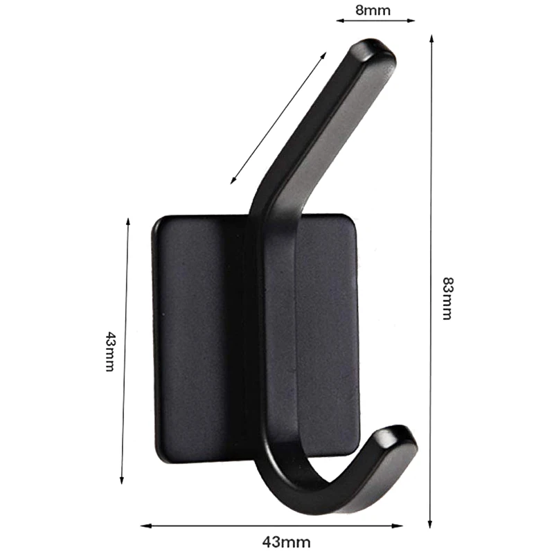 Towel Hook Heavy Duty Wall Hooks Stainless Steel Waterproof Kitchen/Bathroom Holder Non-Slip Self Adhesive Hooks for Towels, Rob